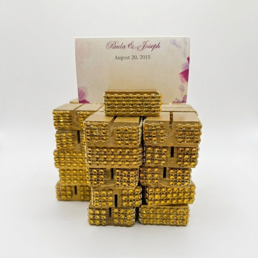Etsy Gold Rhinestone Card Holders Lot x 90